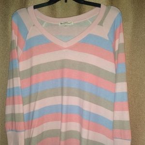 Women's striped long sleeve top